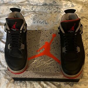 Nike Black and Red High-Top Sneakers